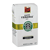 Starbucks Caffe Verona roasty sweet & dark cocoa, dark roast ground coffee, 100% arabica coffee Left Picture